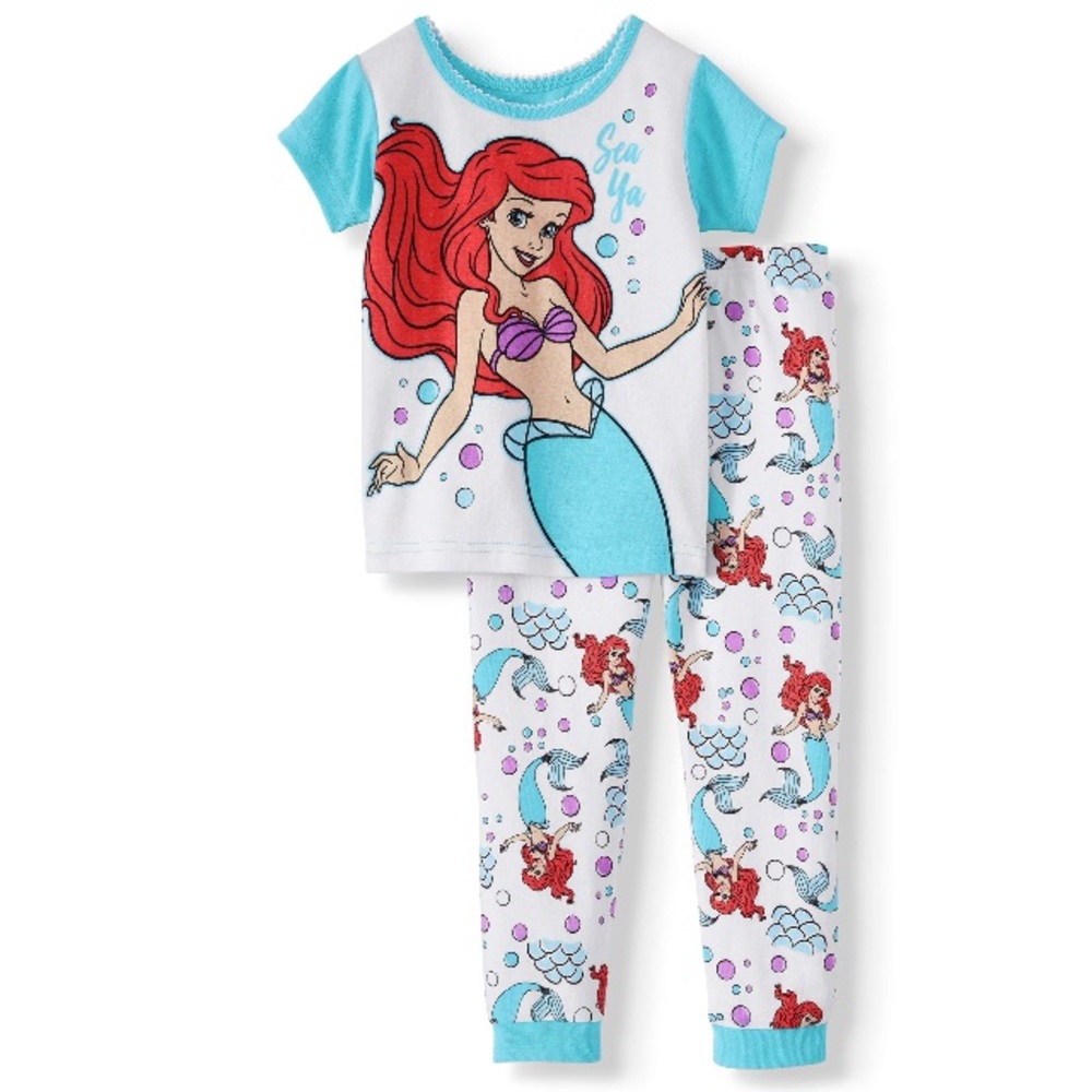 New 2pc Princess Arial Pajama Set 5T